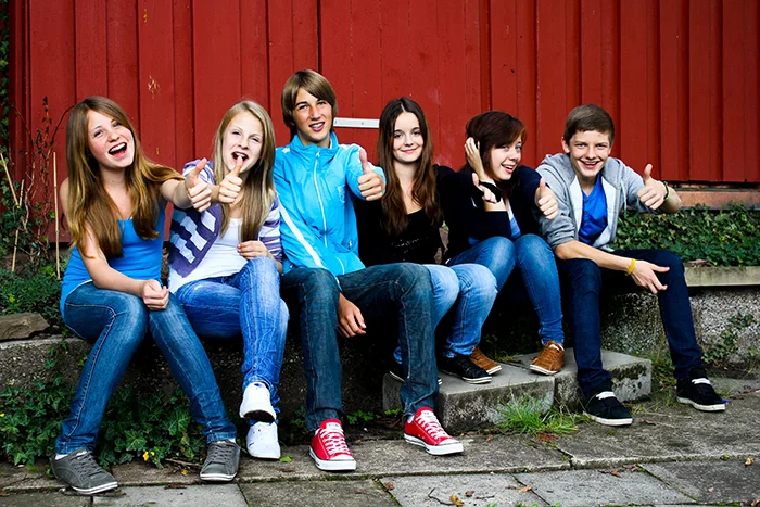 Jugendliche auf Klassenfahrt